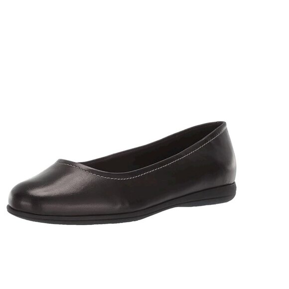 Trotters Women's Darcey Black Ballet Flat Size 9W NWOB - Picture 3 of 9